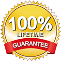 100% life time guarantee